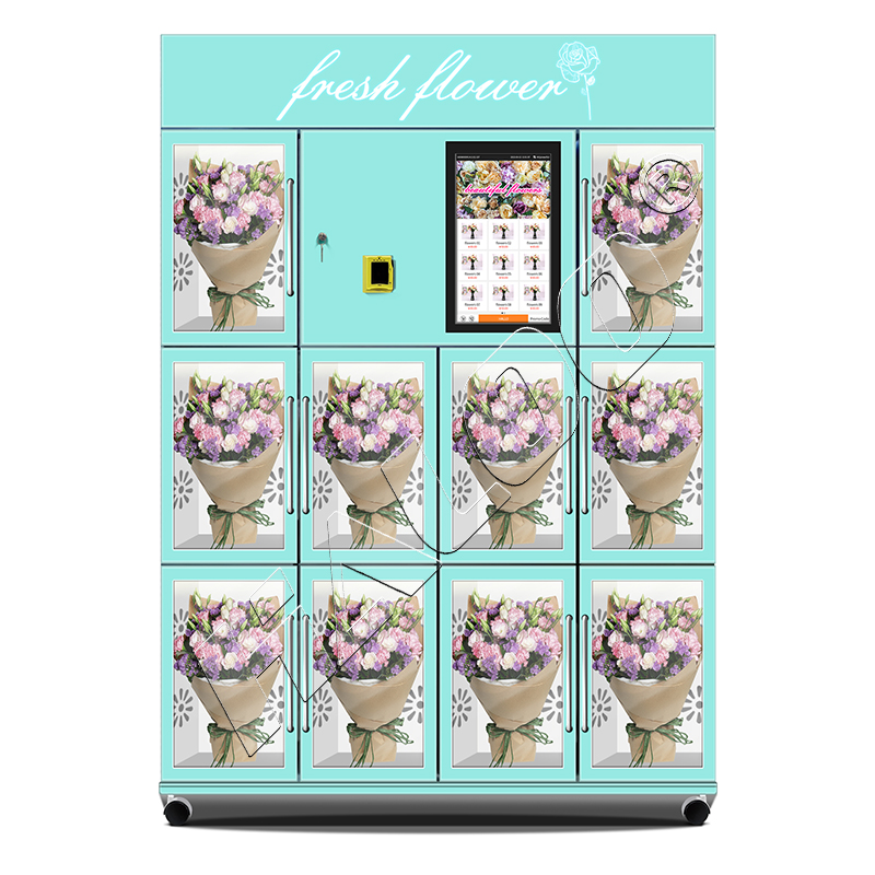 Haloo 10-12 Cells Custom Logo Flower Vending Machine Gifts Holding Machine With Cooling Function And Sdk 4