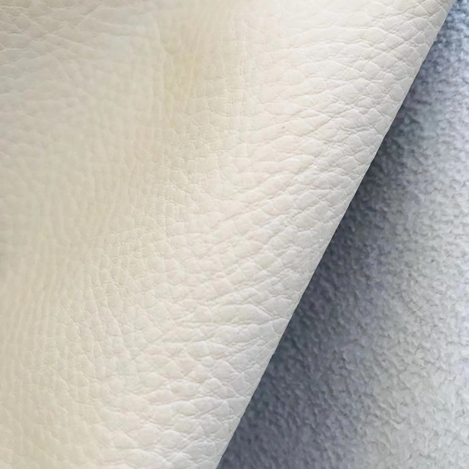 Silicone Solvent Free Embossed PU Leather Fabric for Furniture and Automotive 1