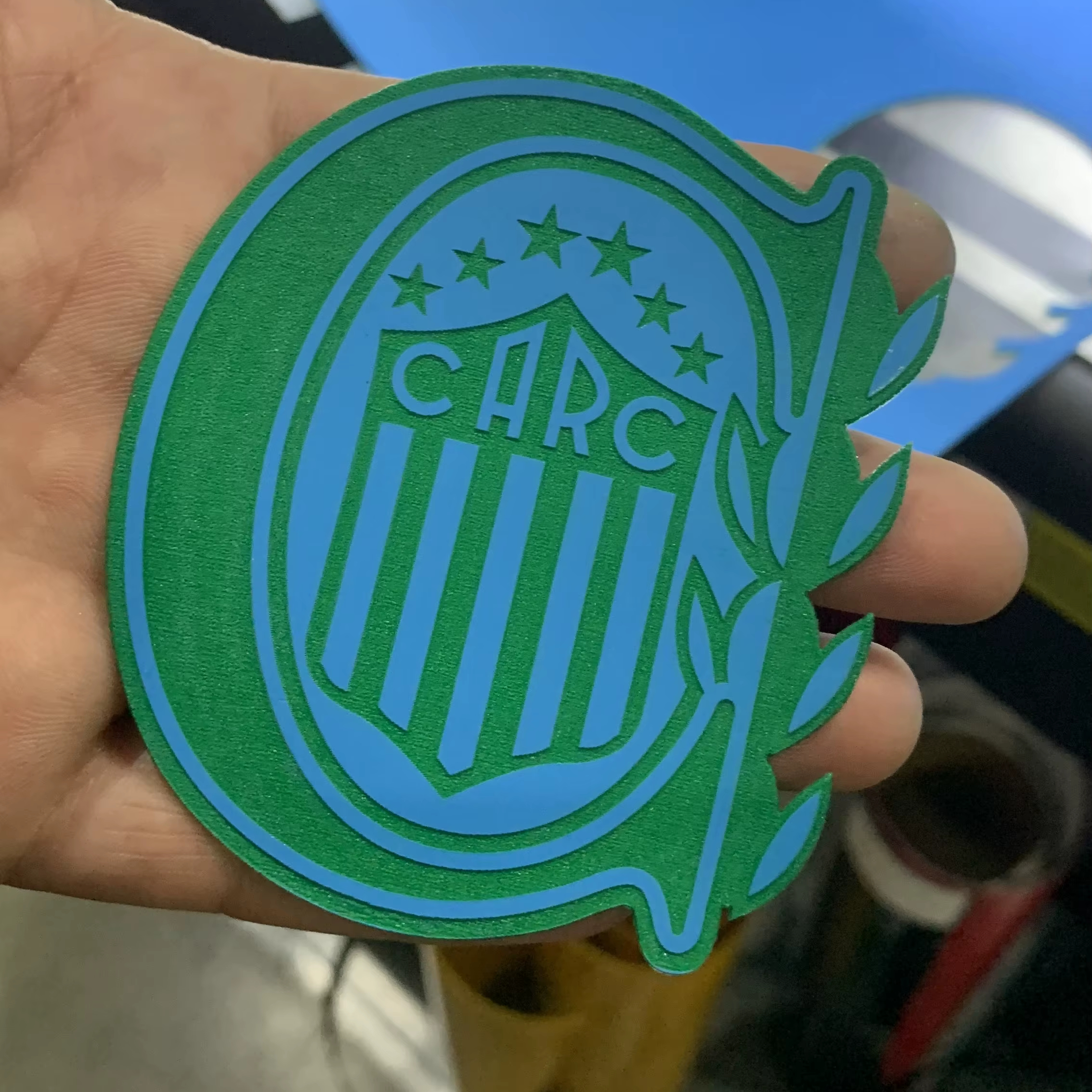 Film de vinyle de transfert de chaleur 2 faces avec un logo à double couleur 1 mm pour le transfert sur les vêtements textiles & Tabrics1 1