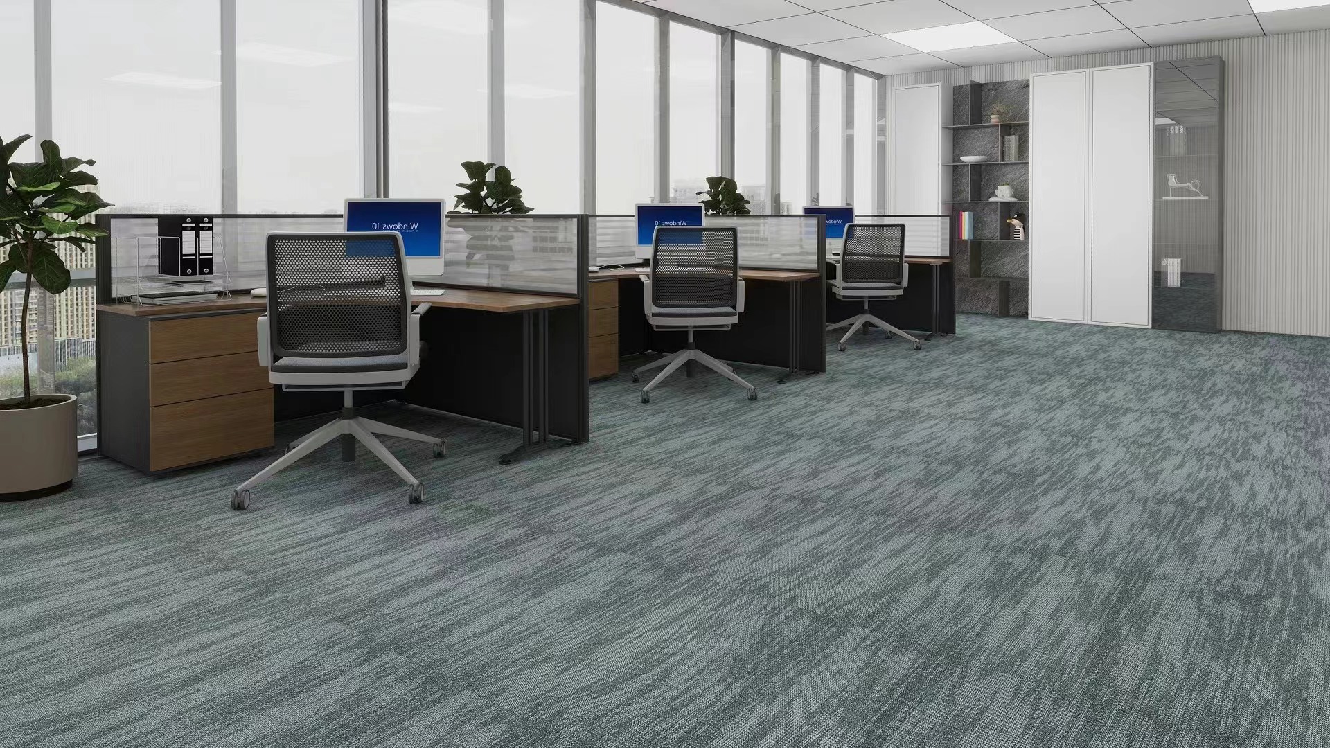 Eco-Friendly 50x50cm Modular Carpet Tiles - Nylon/Polypropylene 7
