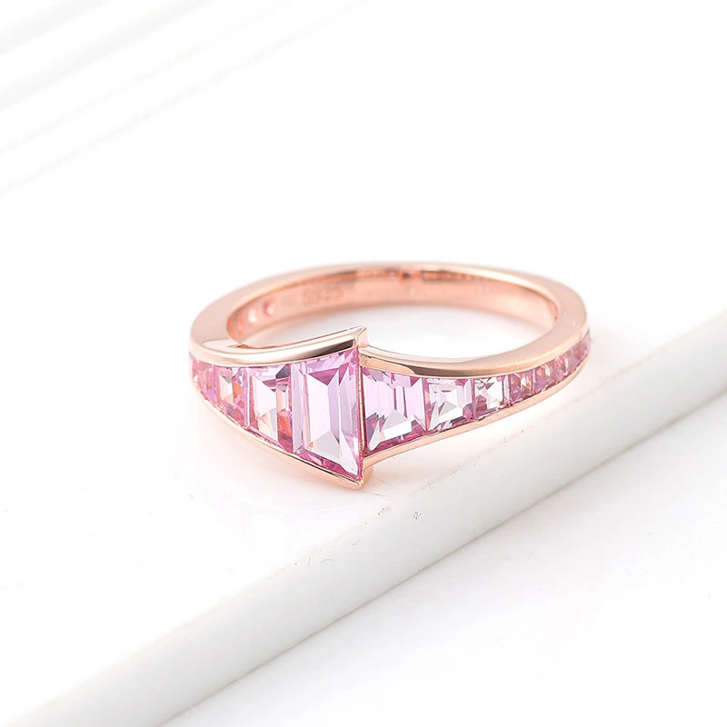Venta caliente moda joyas de oro hechas a mano personalizadas con piedra moissanite para mujeres 1