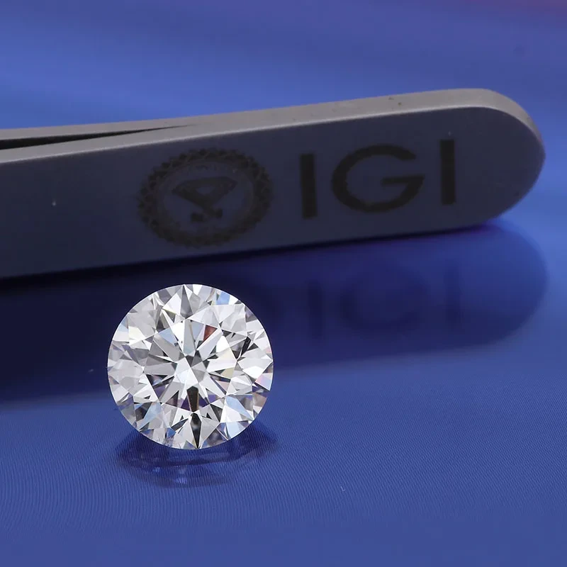 3ct redondo brillante cortado g color vs2 clarity laboratorio de precios al por mayor de diamantes de diamante creado Diamond para personalizar el anillo 1