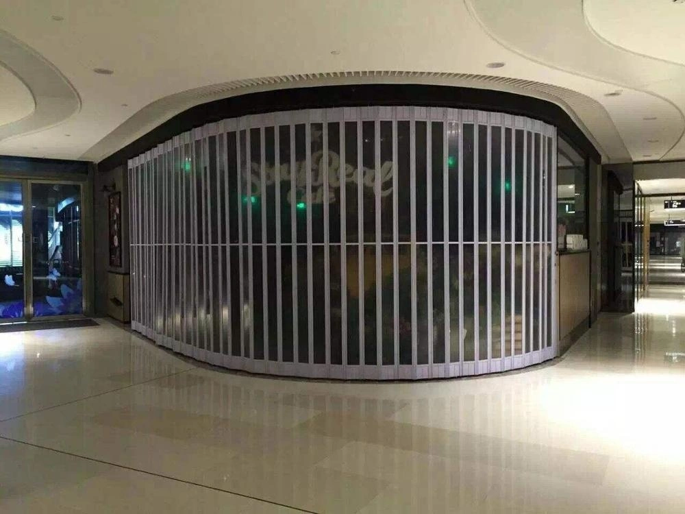 High Quality Clear PVC Folding Door for Shopping Mall 1
