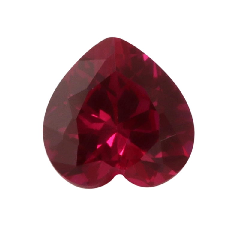 Corundum Heart Cut Beautiful Ruby Red Loose Gemstones Custom For Jewelry Making Synthetic Stone Diamond Corundum 1