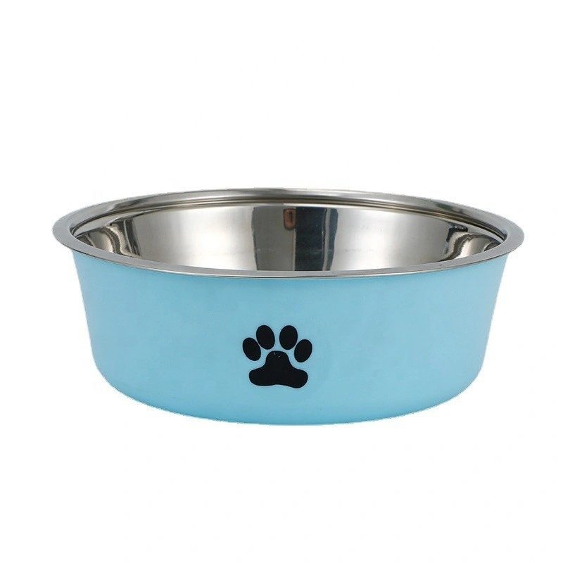 Usine en gros pas de déversement bol d'eau pour chien bol d'alimentation avec acier inoxydable pour mangeoire pour chat abreuvoir-Xinchen 1