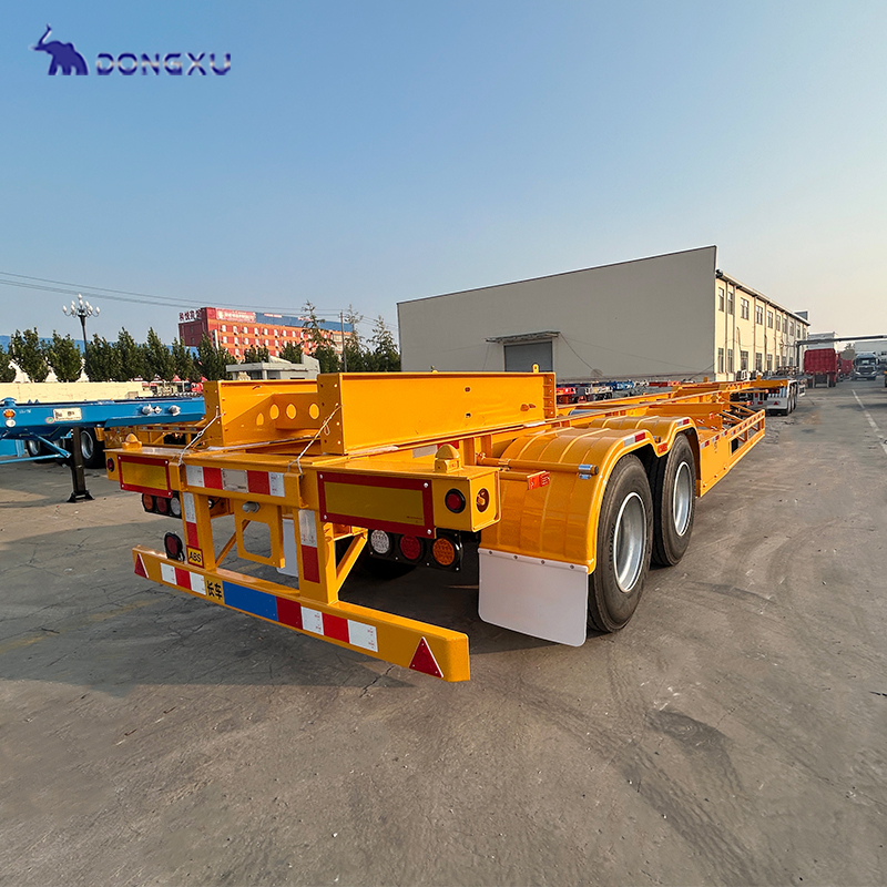 Wholesale Professional Suspension Dock Skeleton Tri-axle Semi-trailers Cheap Price Steel Material For Sale 3