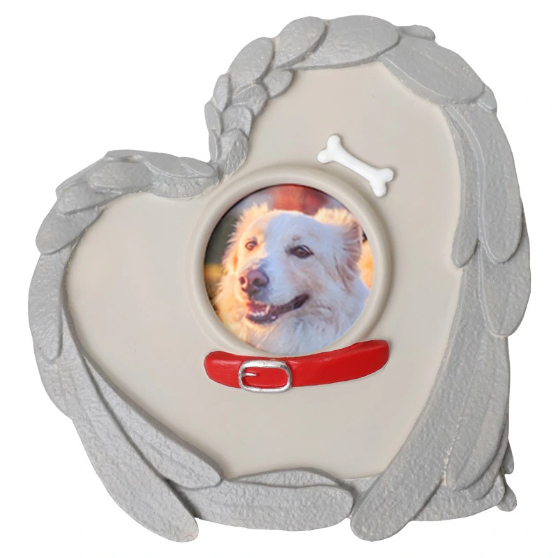 Xinchen – pierre tombale commémorative pour animaux de compagnie, monument créatif pour chien et chat, décoration rituelle de photos d'amour avec résine pour mémorial pour animaux de compagnie 1