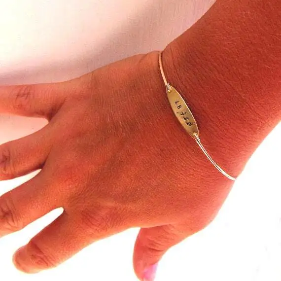 New Mom Gift Jewelry Push Presente Fecha de nacimiento Pulsera Remolera de oro Silver Gold Baby Baby Braye 1