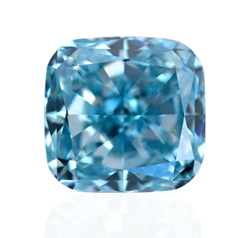 Factory Super Quality Blue 1.85ct Cushion Cut Lab Diamond Hthp Cvd Lab Grown Loose Diamond Polished Diamond 1
