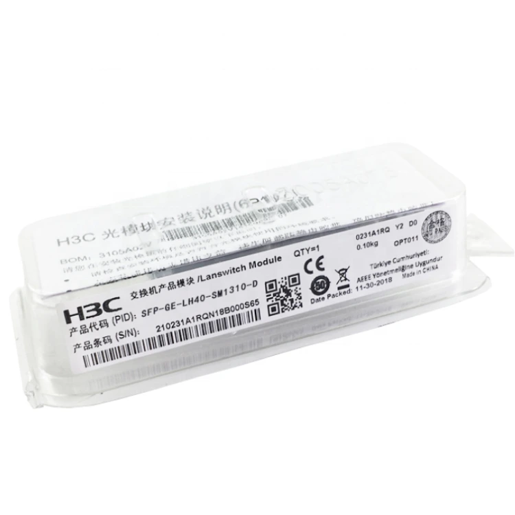 SFP-GE-LH40-SM1310-D 0231A963 Gigabit single-mode optical module(1310nm 40km LC) for H 3C 1