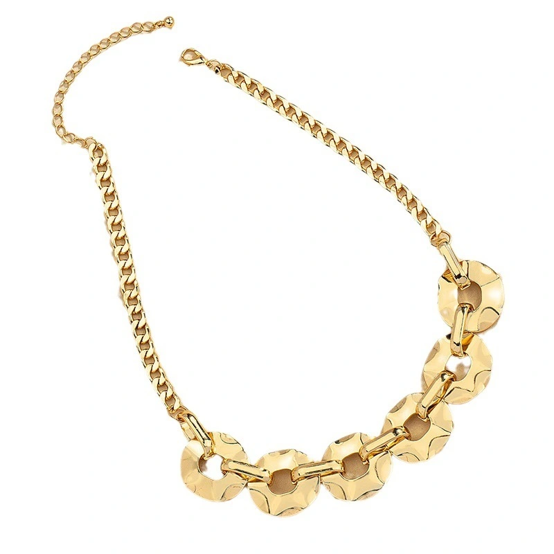 Manufacturers Wholesale European And America Style Exaggerated Circular Link Pendant Women's Necklace 1