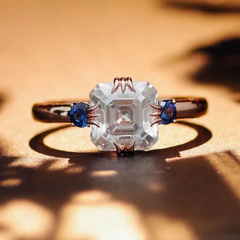Hot Sale Moissanite Engagement Wedding Rings 18k 14k 10k Rose Gold Vvs Clarity Moissanite Diamond Rings For Women Men 1