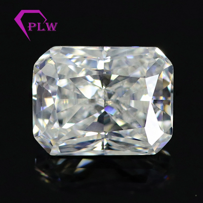 Factory Wholesale Fancy Radiant Crushed Ice Cut White Color Moissanite 1