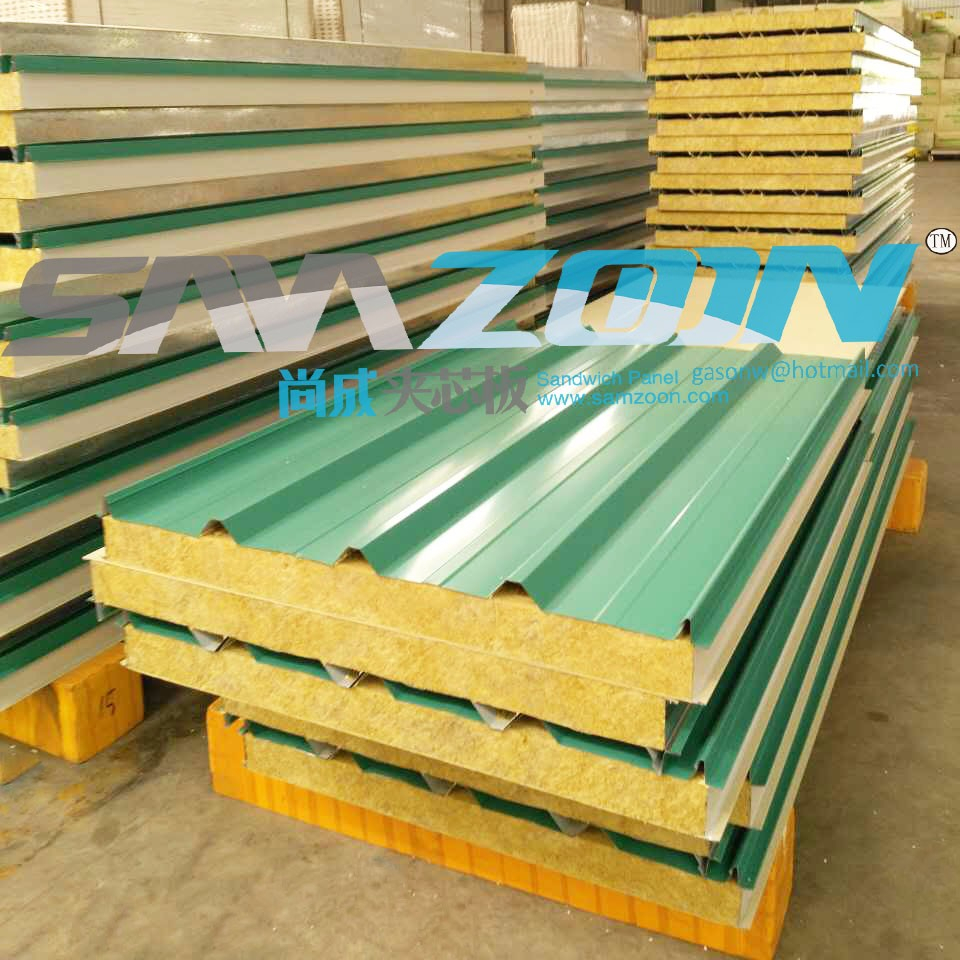 Fire Prevention Rock Wool Roof Sandwich Panel - Quick Installation 1