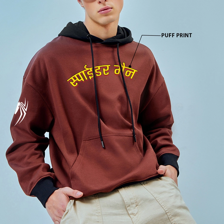 Custom Men's Heavyweight Pullover Hoodie High Quality Essentials Clothing With Puff Print Logo For Hipsters 1