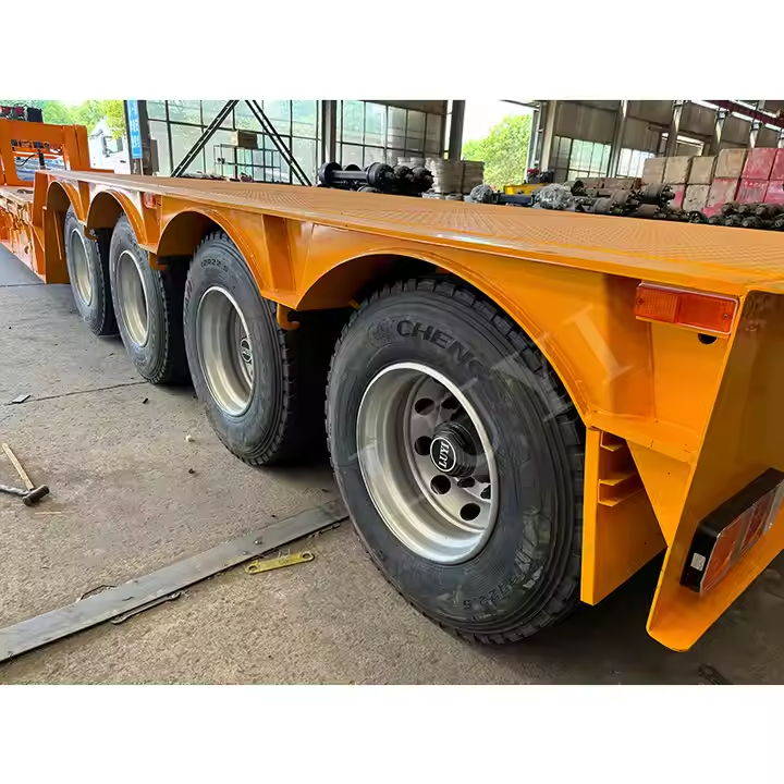 4-Axis Detachable Low Flat Plate Heavy Equipment Transport 5