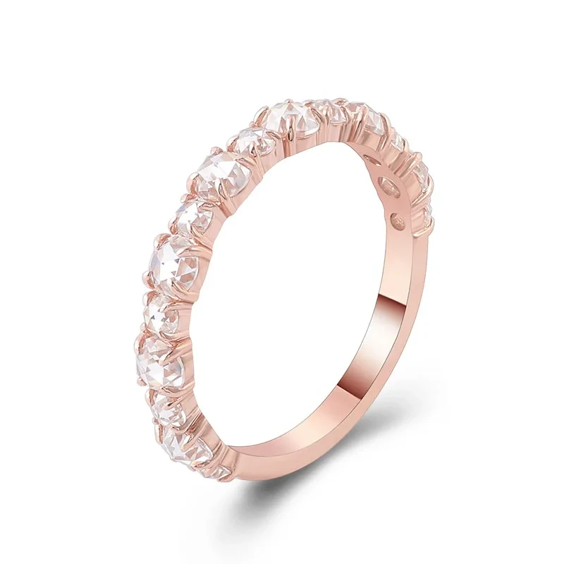 Rose VVS VVS MISSANITE DIAMAND DEF COLOR MODIAGE GOL RING FEMMES MISSANITE RING GOLD 9 K 1