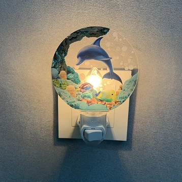 3D Acrylic Night Light GL-HT Whale Ocean Atomsphere Acrylic Lamp For Indoor Bedroom Bedside Bocket Night Light 1
