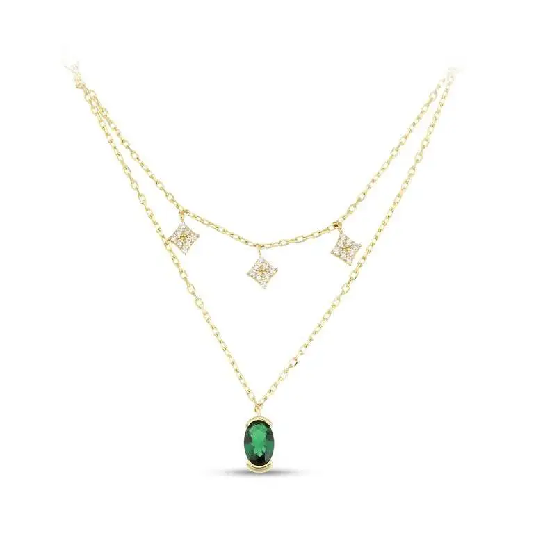 Mujeres regalos simples dainty oro minimalista Tiny opal collar de collar collar de encanto 1