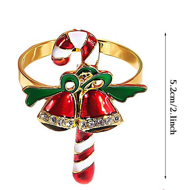 33 New Christmas Napkin Rings Napkin Buckles Christmas Tree Deer Snowman Socks Crutches Wreaths Napkin Rings Wholesale 1