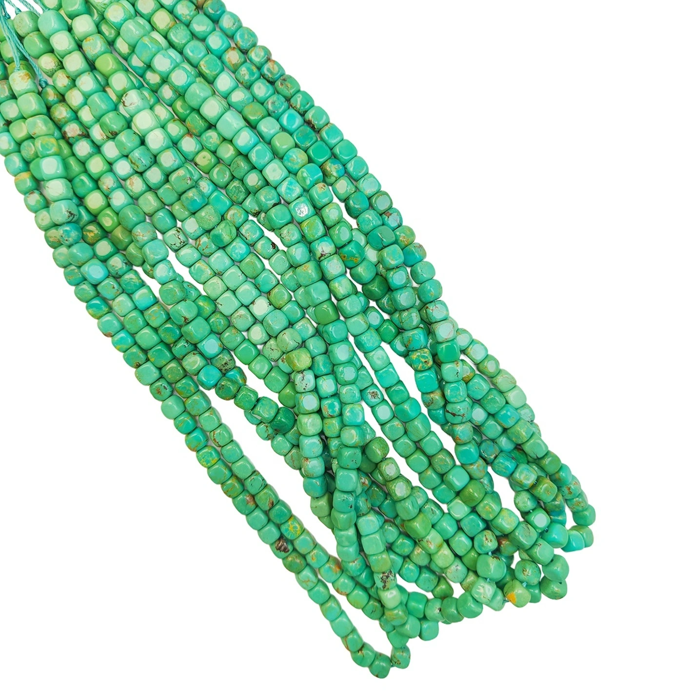 Natural Turquoise Square Shape Jewelry Beads Turquoise Making Choker Necklace Classical Tiny Blue Beaded Meditation 1