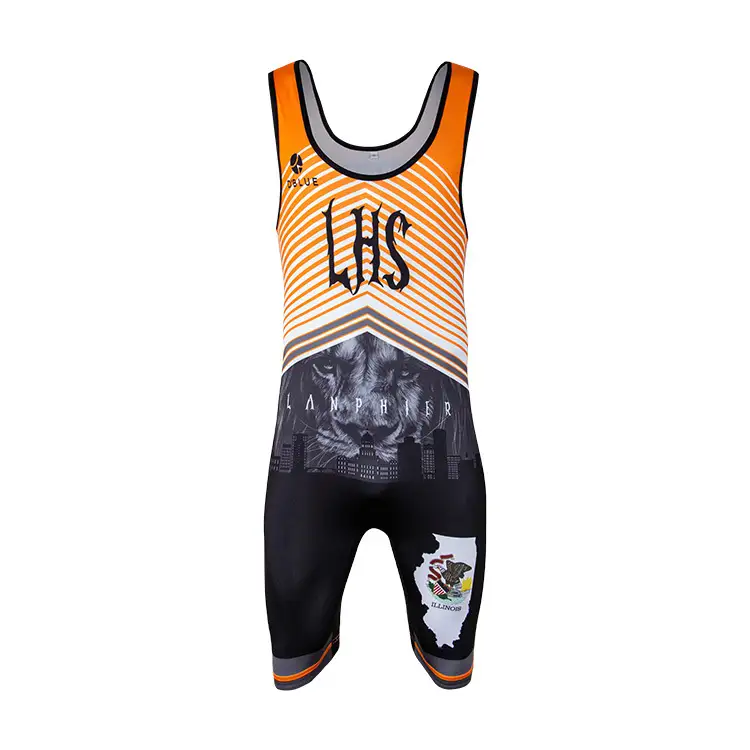 Soláthraí na Síne Saincheaptha Singlets Wrestling International Men Sublimation Sublimation Japan Wrestling Singlets 1
