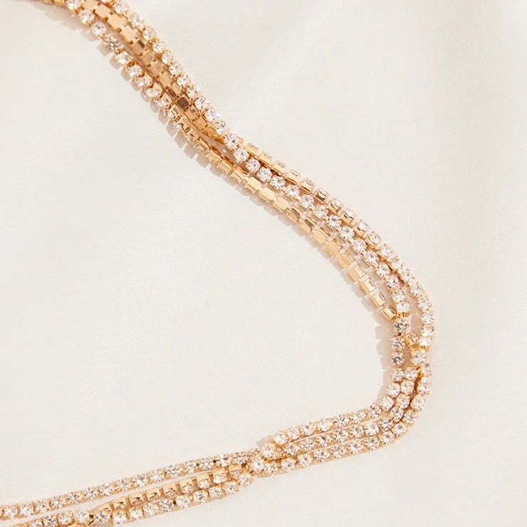 Modeschmuck 18k Gold plattierte Taillenkette Frauen 925 Sterling Silber VVS Moissanit Körper Goldkette Feiner Schmuck 1