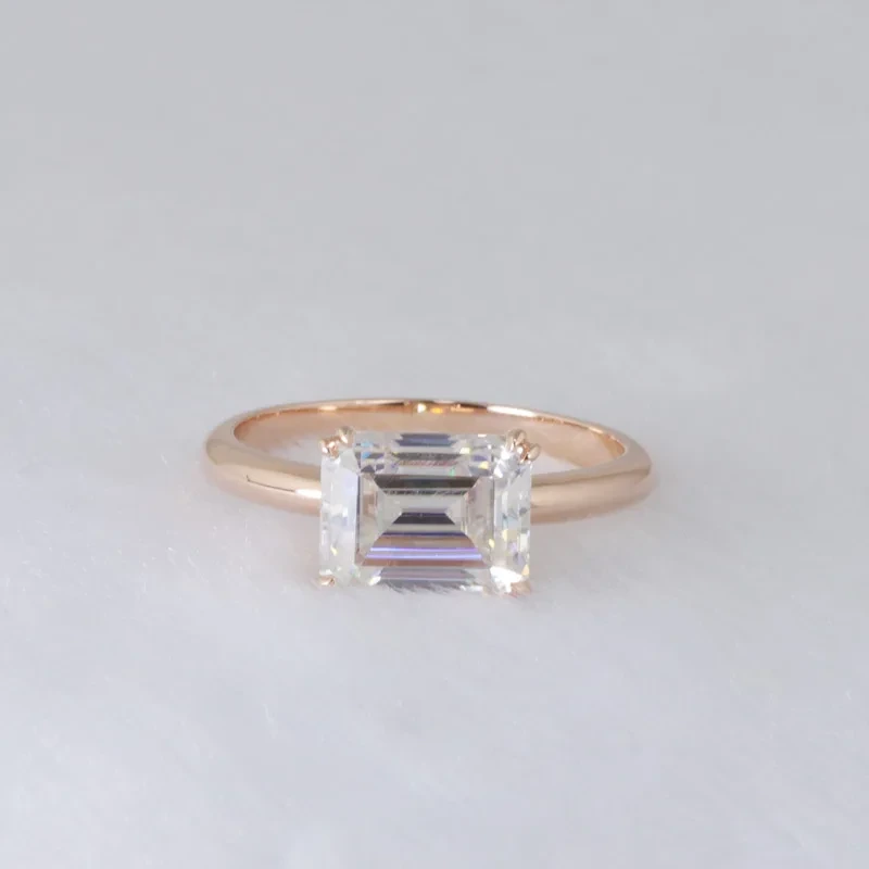 Conception simple West East Réglage 14k Rose Gol 1
