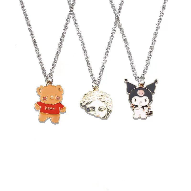 Internet Celebrity Blockbuster Necklace Cartoon Student Sweater Chain Kuromi Pendant 1