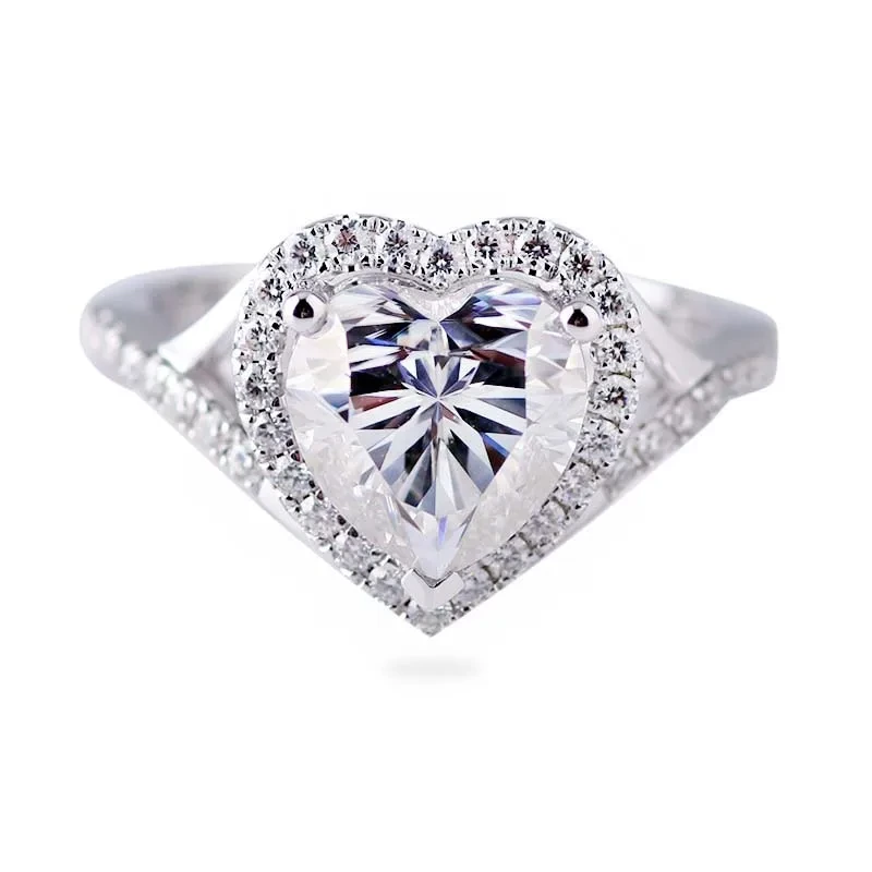 Anneau de diamant de diamant de diamant personnalisé en usine 18k personnalisée 1