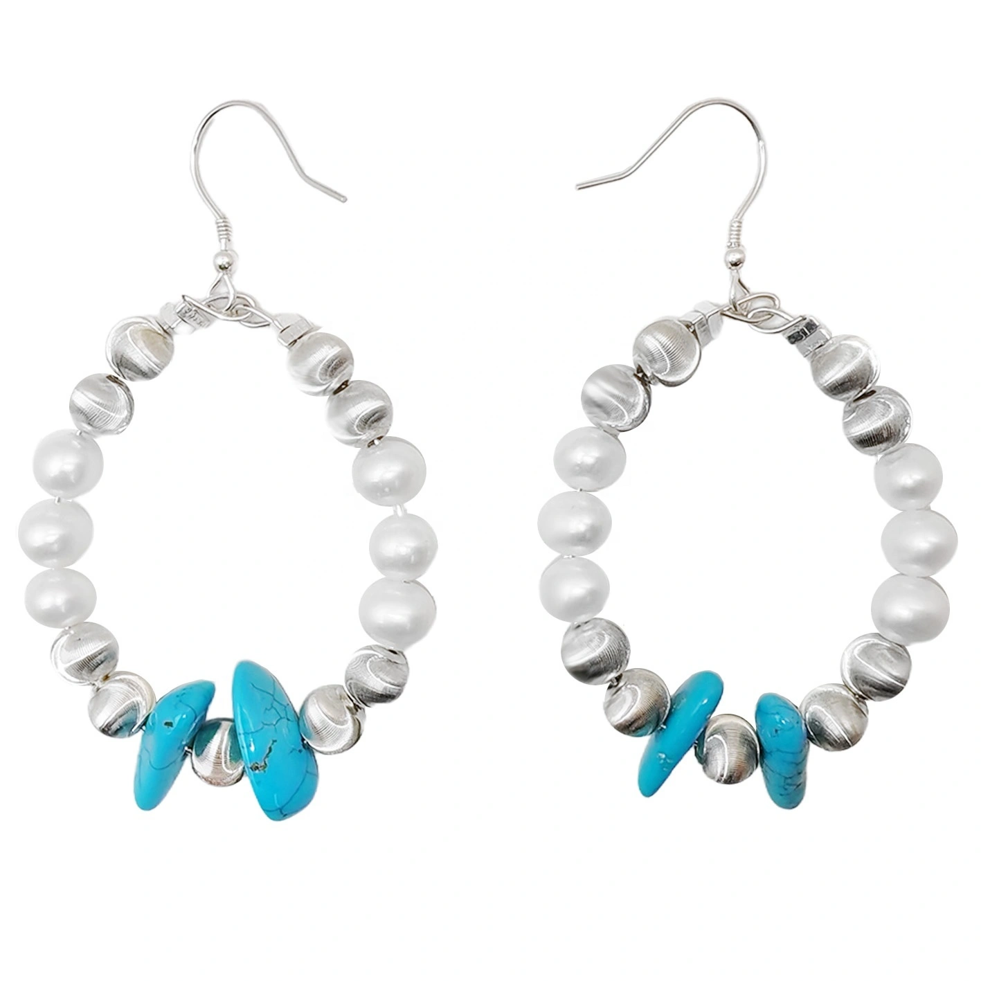 Handmade Natural Turquoise Earrings Women's Earrings Delicate Silver Jewelry Earrings Goddess Essentials Designer Custom 1