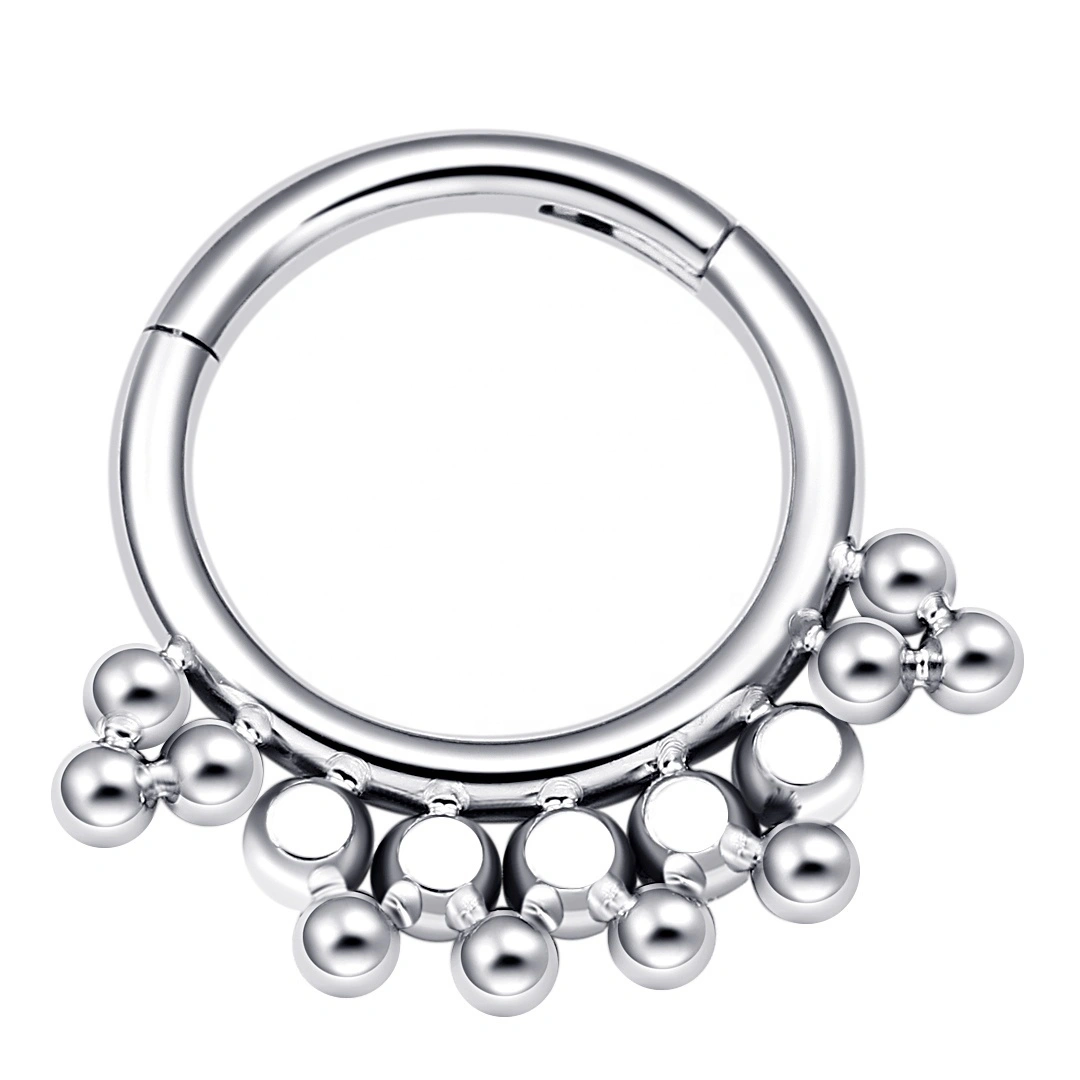 Eternal Metal Astm F136 Titanium Delicate Unique Hinged Segment Clicker 5a Zircon Conch Helix Piercing Jewelry 1