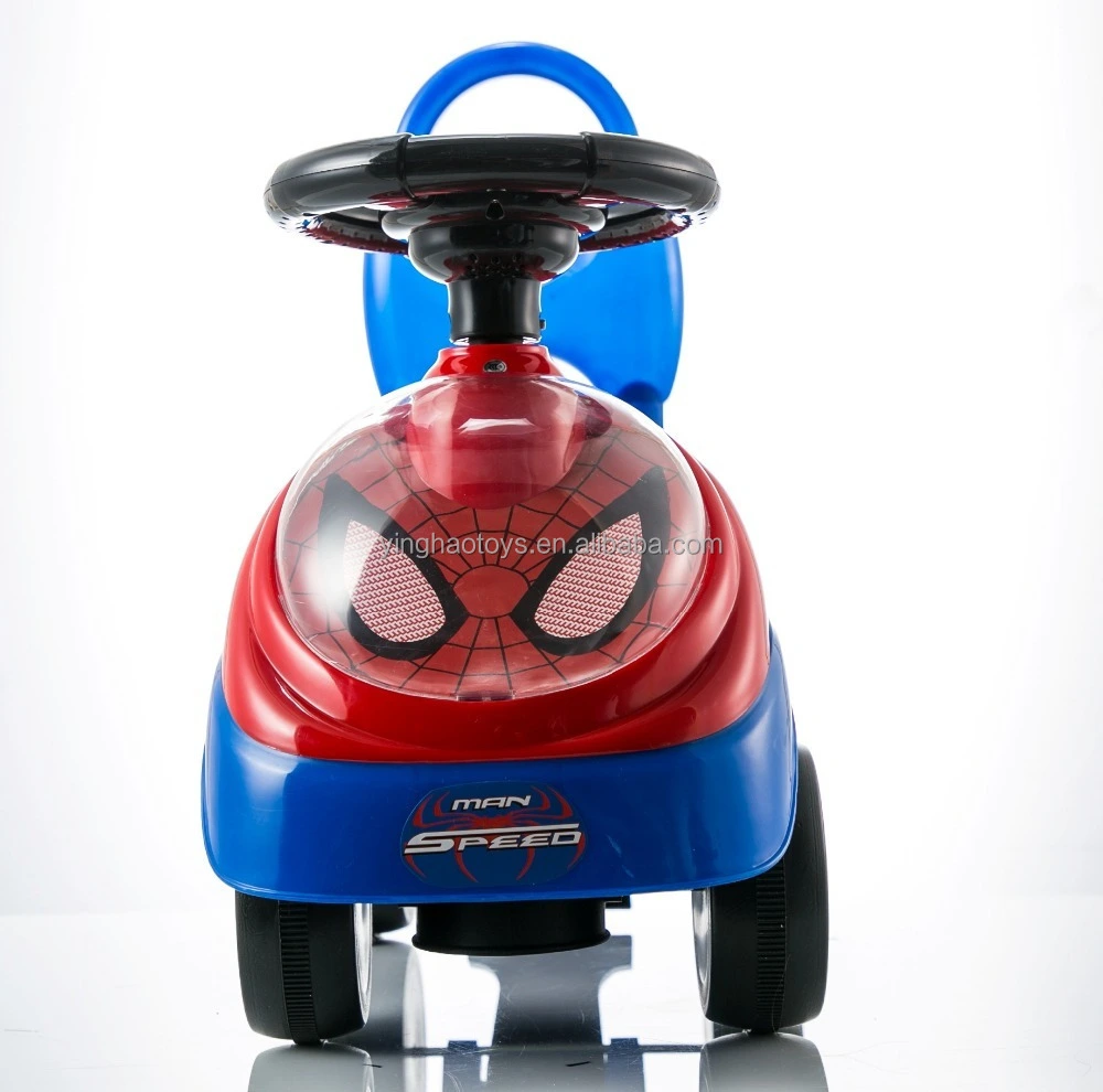 Spiderman Design Ride On Car Kid Push Car Girello con 4 ruote 1