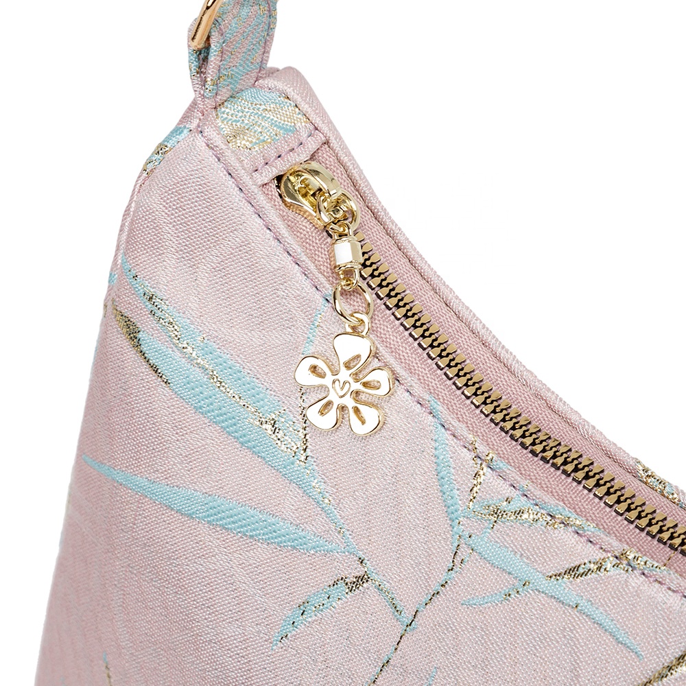 Hot Sale Hobo Saddle Bag Jacquard Poplin With Detachable Strap 6