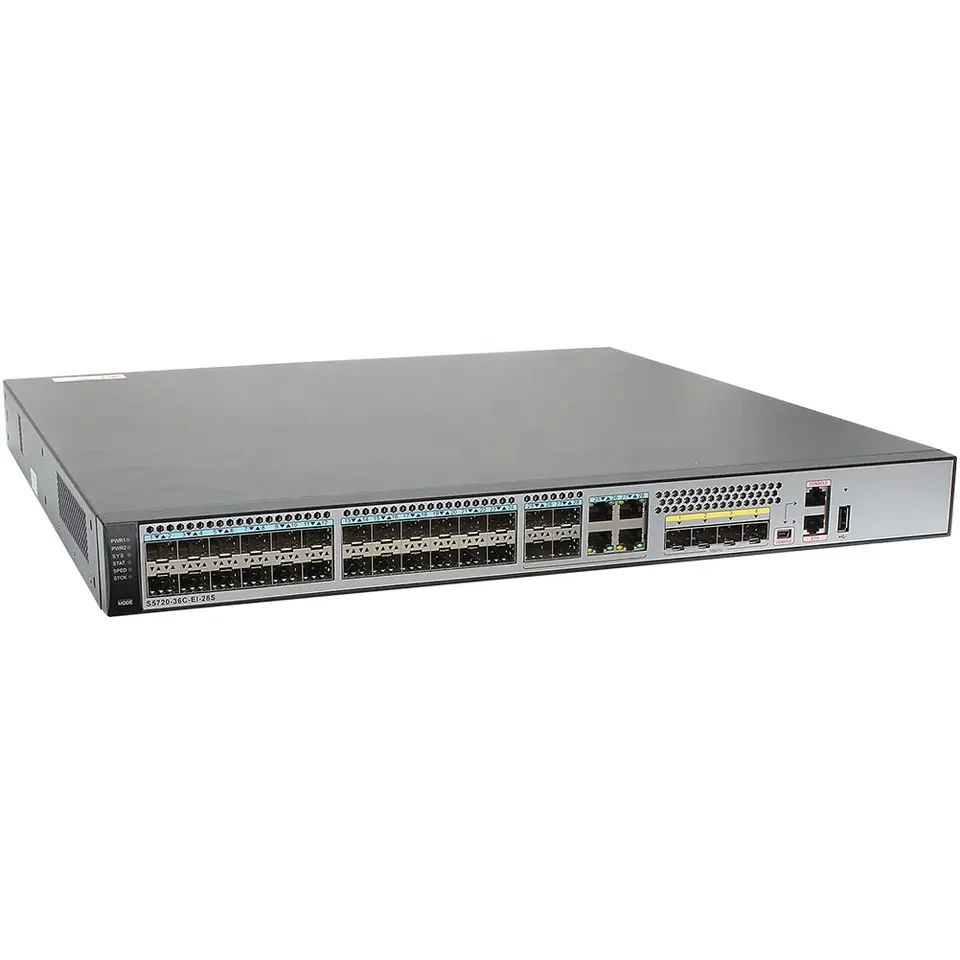 S5720-36C-EI-28S-DC 02350NHN S5700 Series 24 100/1000Base-X المنافذ+4 منافذ التحرير والسرد+4 10GE SFP+PORTS Switch Enterprise 1
