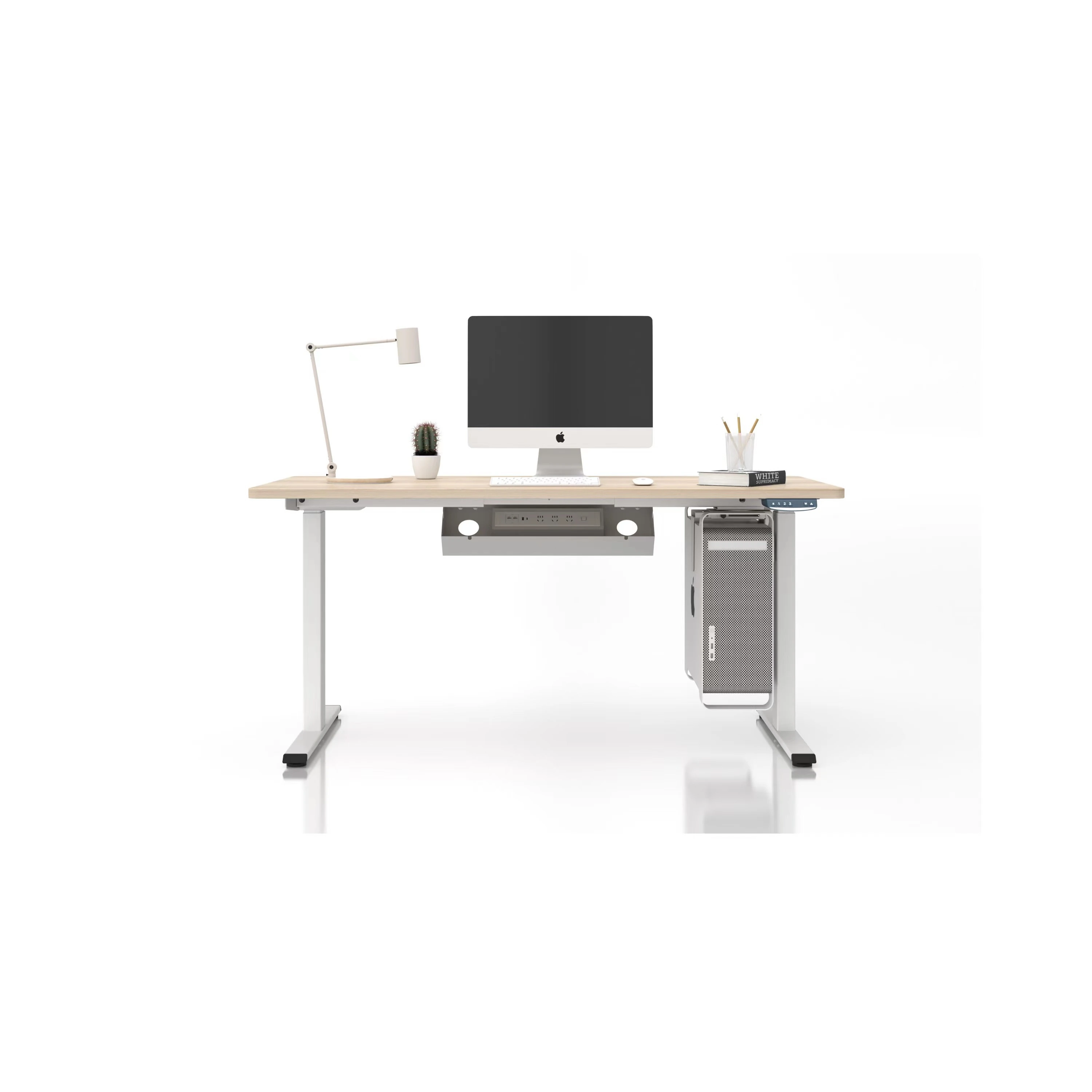 Hot Modern Office Furniture Two-section Dual Motors Smart Desk Lift Adjustable Usb Charging Port Stable Office Station 1000n 1