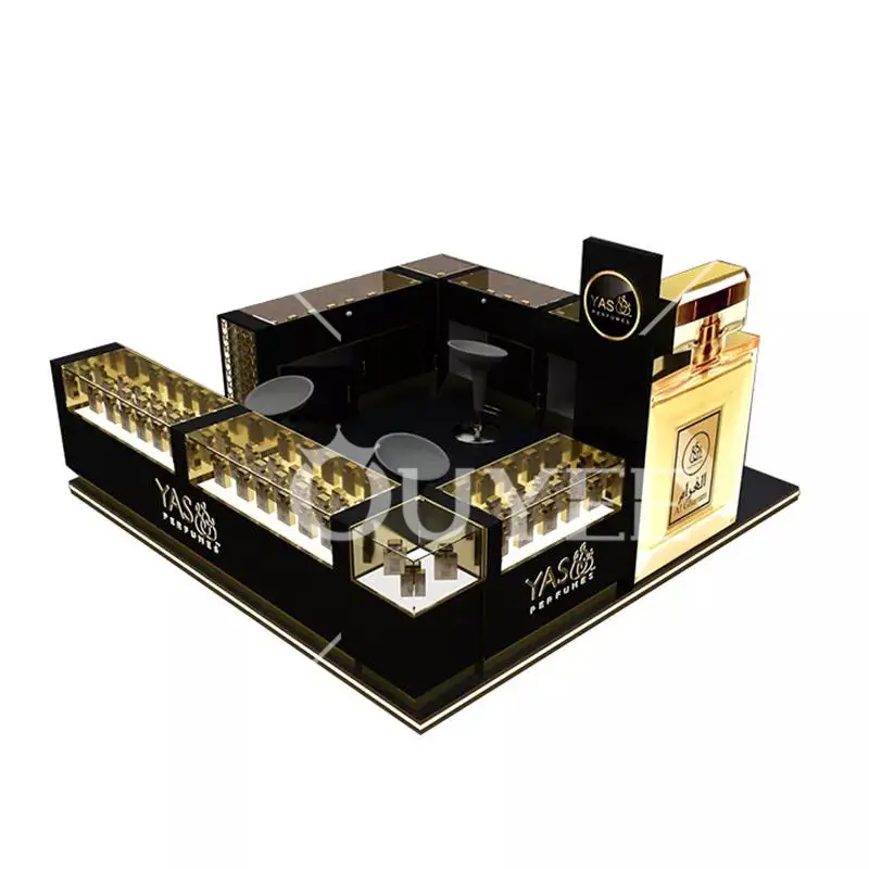 Vitrine de vidro para fábrica, expositor de perfumes e cosméticos, quiosque 1