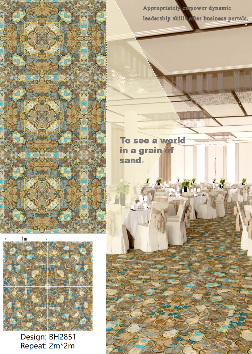 Piastrelle di moquette in nylon ecocompatibili 50x50 su misura per scale 3