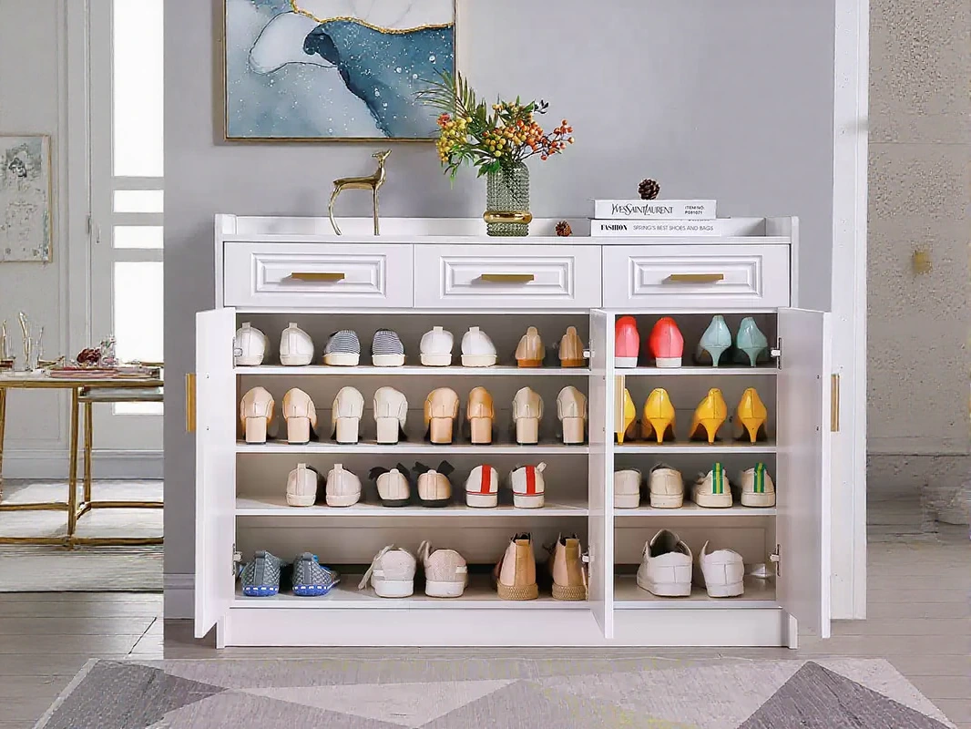 4 - armoire à chaussures en bois de niveau, le mobilier de salon idéal 1