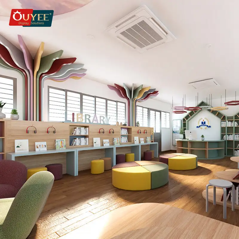 Expositor de madeira em forma de gôndola para livrarias e bibliotecas. 1