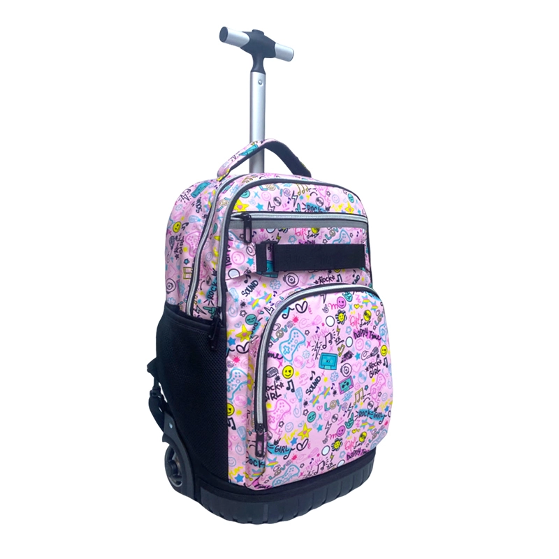 Customized Pattern Student Rolling Backpack Kids Trolley Bag School Backpack Wheeled Bags Trolley Bags For Girls 1