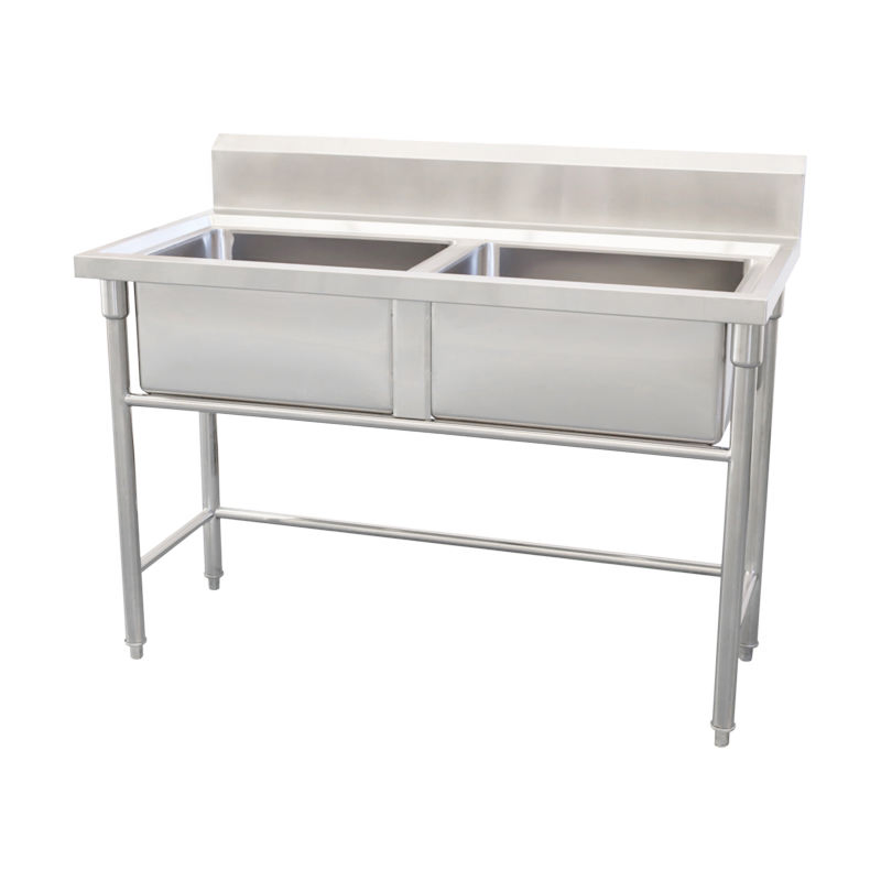 Pembekal Tenggelam Stainless Commercial Double Basin