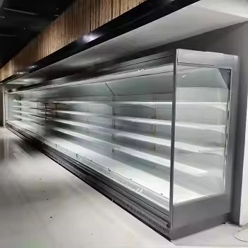commercial air curtain display cabinet