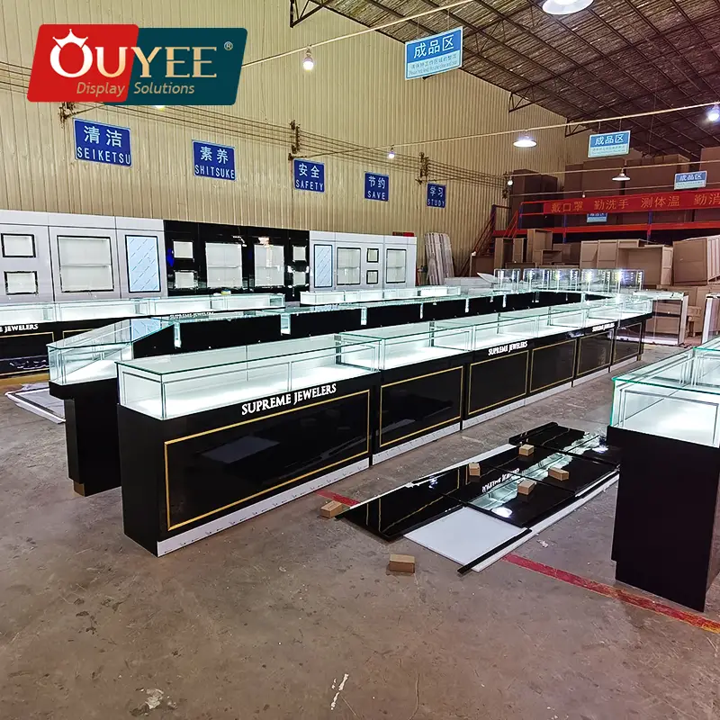 Vetrina in vetro per gioielli, bancone espositivo per negozi. 1