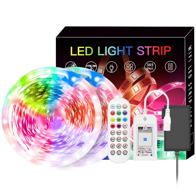 Tuya 5050RGB 5M LED Strip Light Music Sync Voice Control WiFi TV Backlight 1