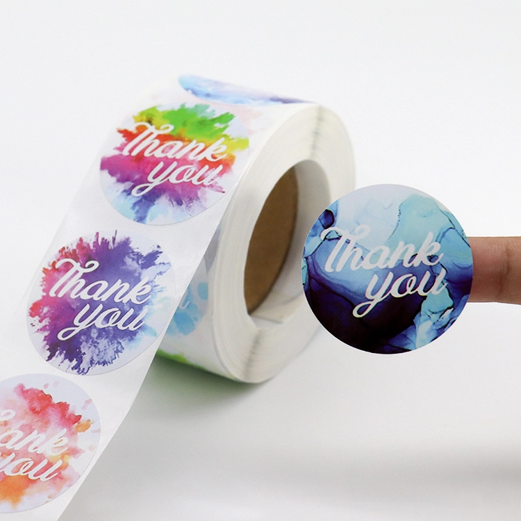 Custom Thank You Self-Adhesive Synthetic Paper Labels 1
