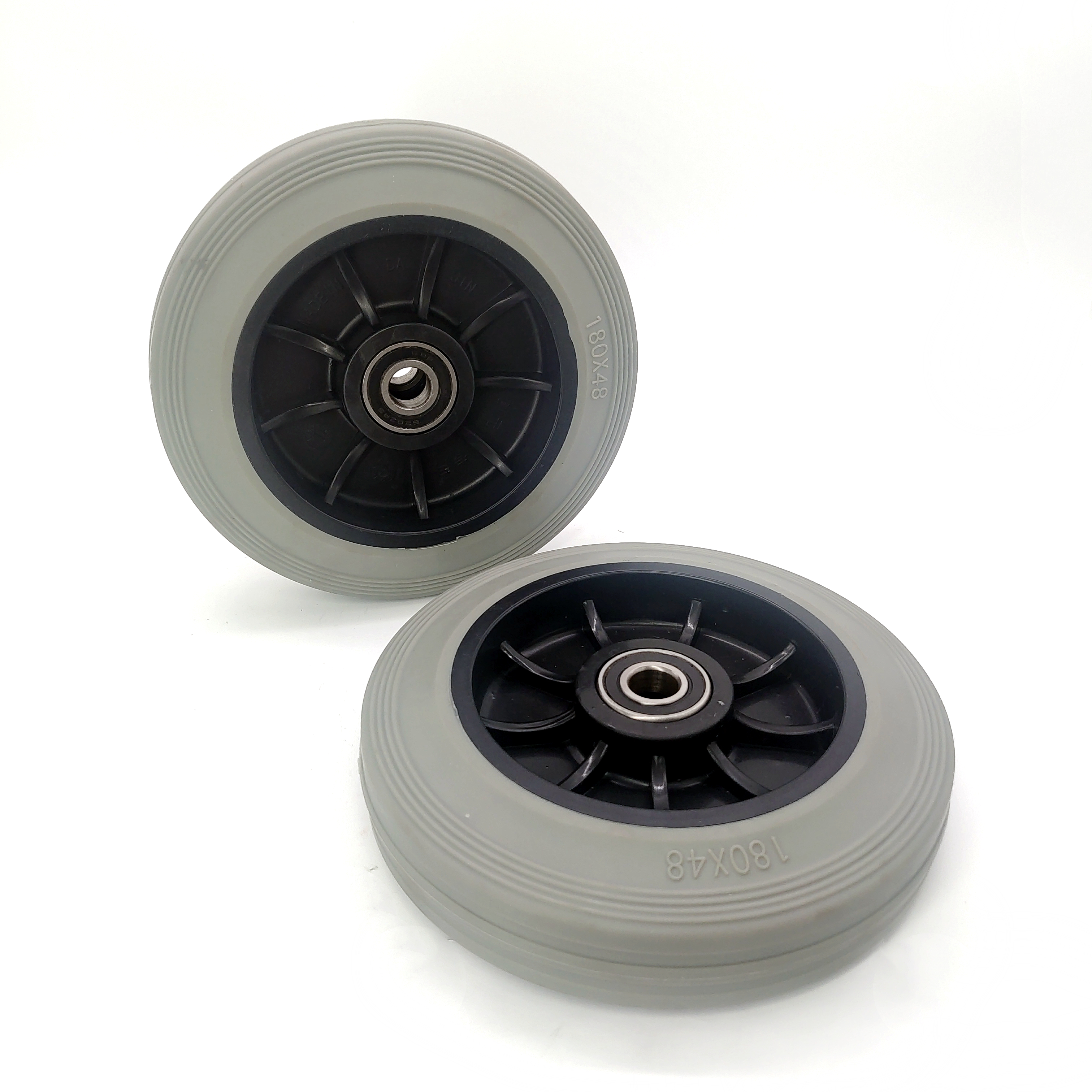 Airport Luggage Pull Esd Hand Cart Wheels Thermoplastic Rubber 7inch Diameter Standard Solid Wheels 1