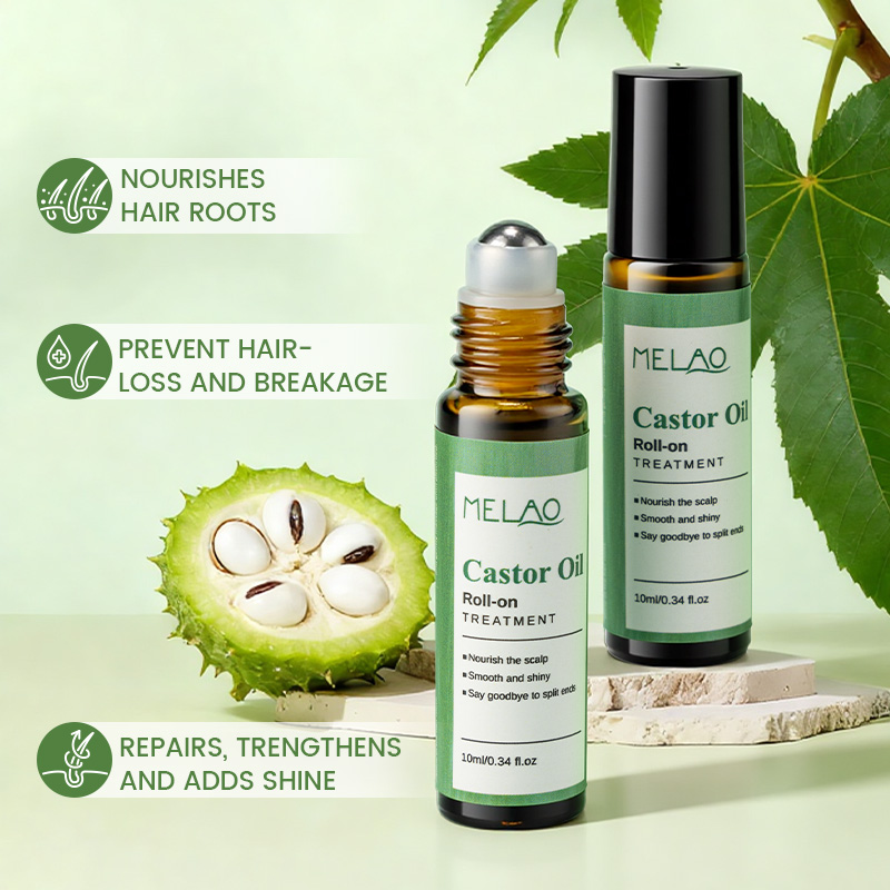 Aceite capilar roll-on con logotipo personalizado, aceite de ricino, tratamiento para el recrecimiento, bloqueador de DHT y tratamiento capilar para cabello dañado. 5