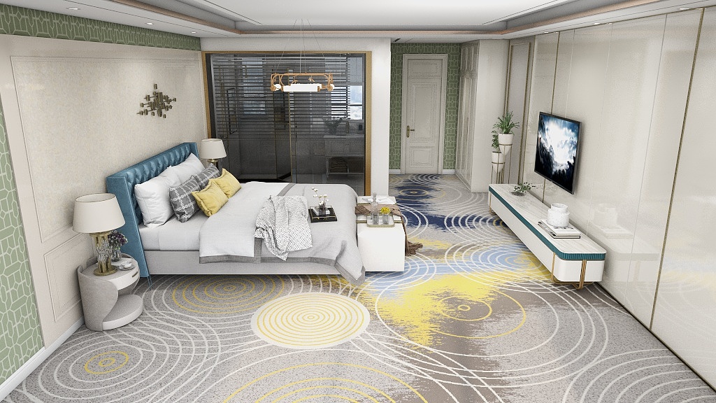Moquette Axminster personalizzata per hotel - Anti-olio, antimacchia, antimuffa 4