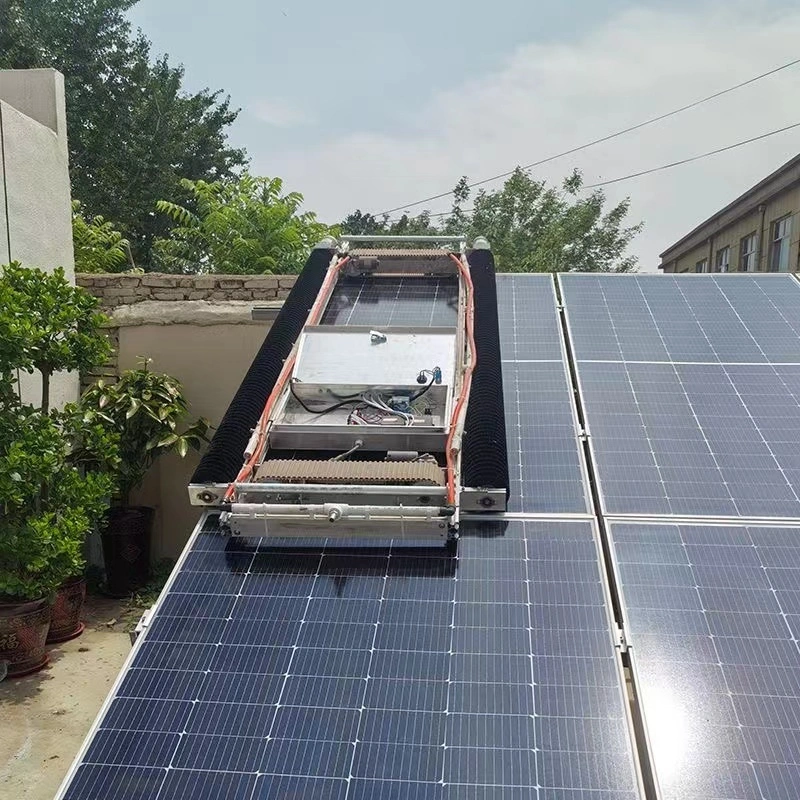 Customizable Length Track-mounted Solar Cleaning Robot 1